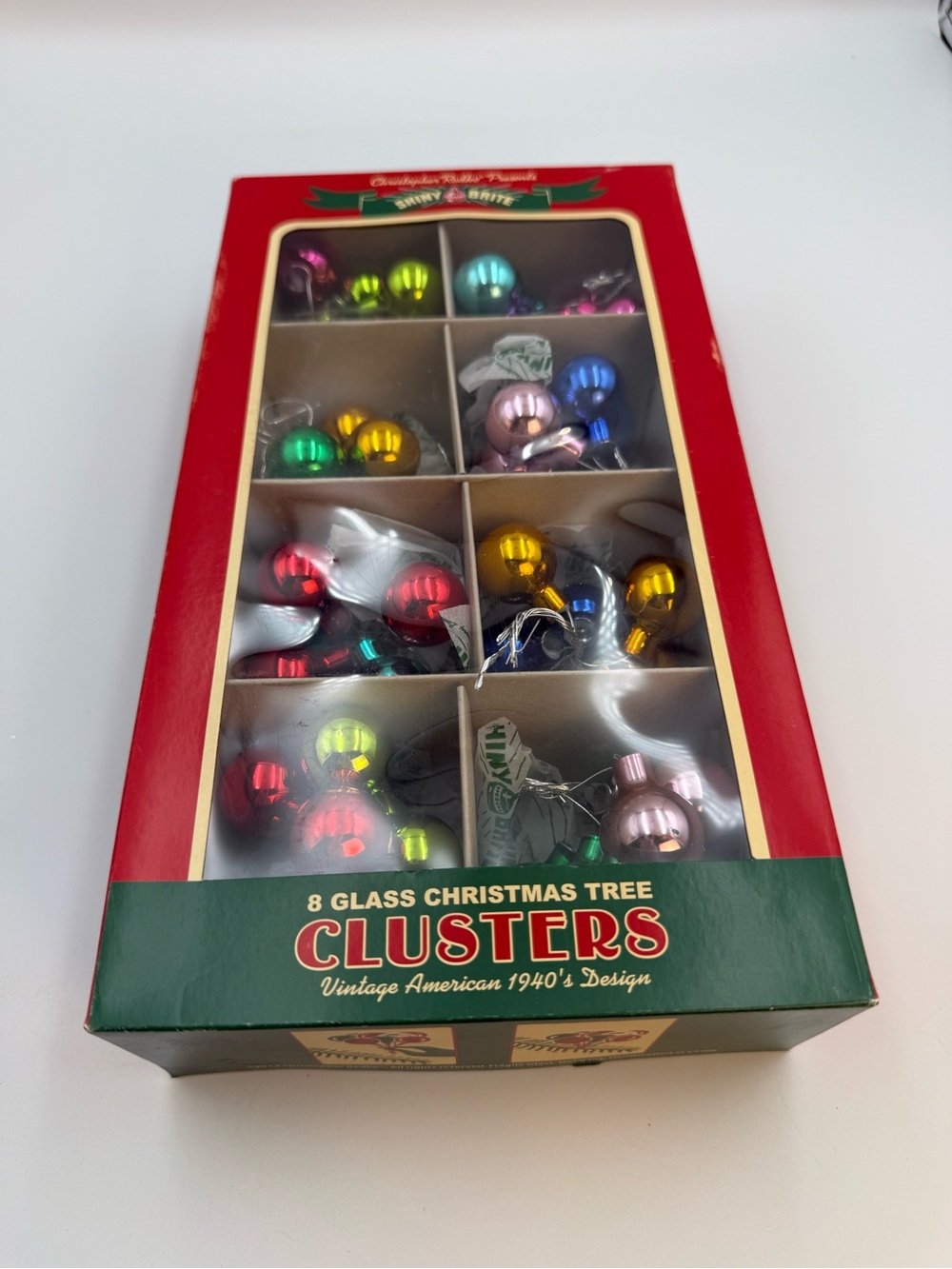 Christopher Radko Shiny Brite Christmas Confetti Clusters (Set of 8) 2019